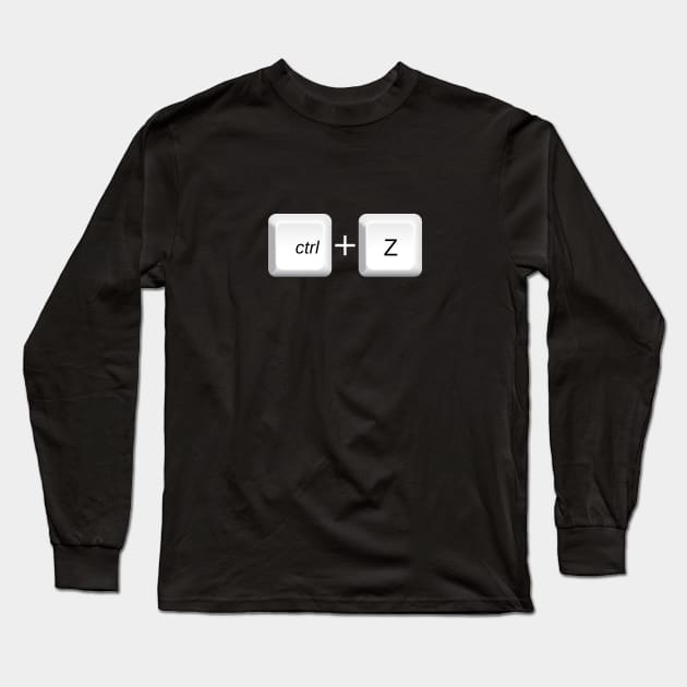 keyboard shortcut ctrl+Z fashion design Long Sleeve T-Shirt by FunnyMoonCosmic